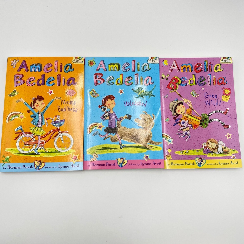 Amelia Bedelia Kids Chapter Books Set Means Business‎ Unleashed Goes Wild Parish